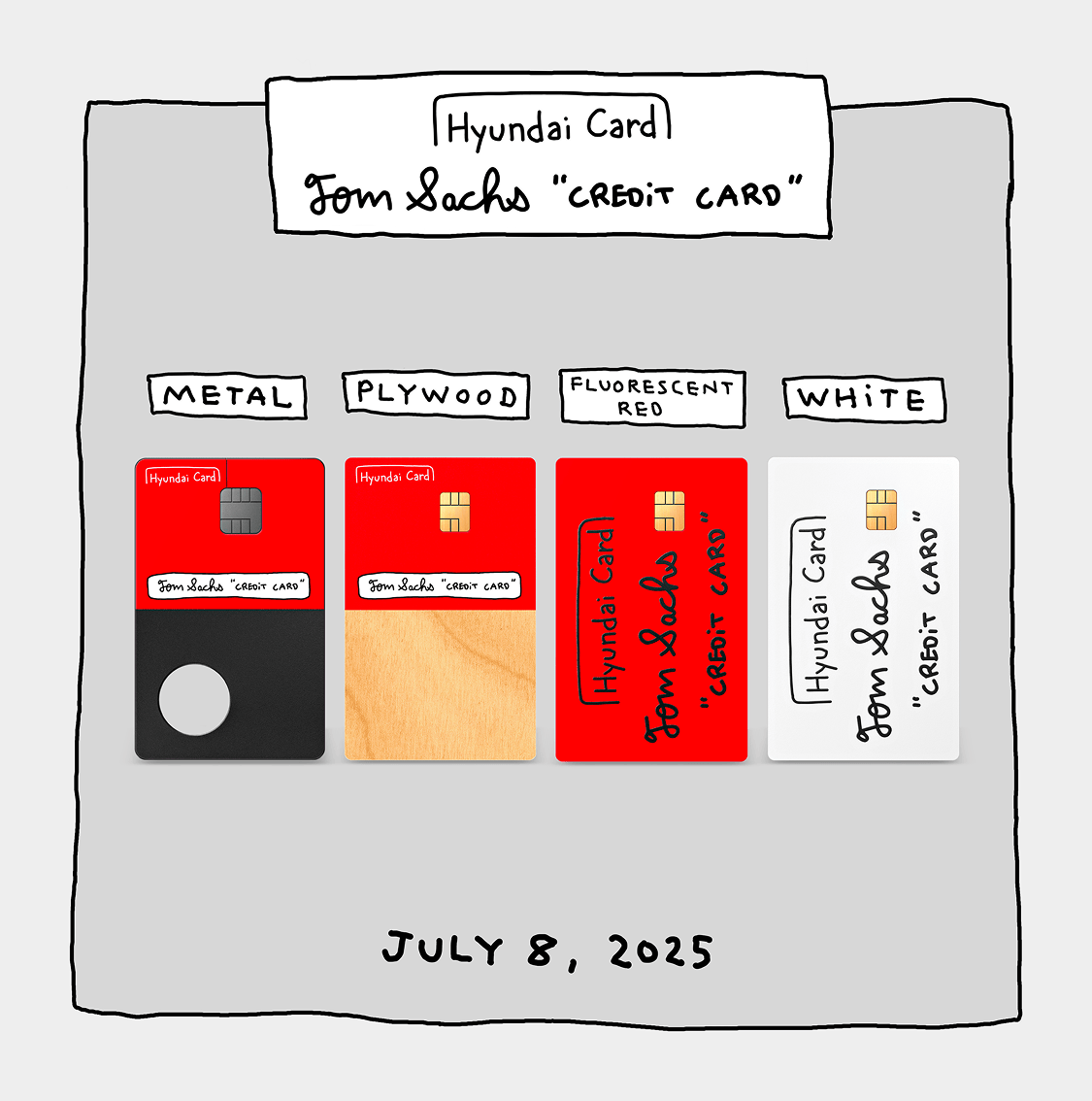 현대카드 Tom Sachs Credit Card