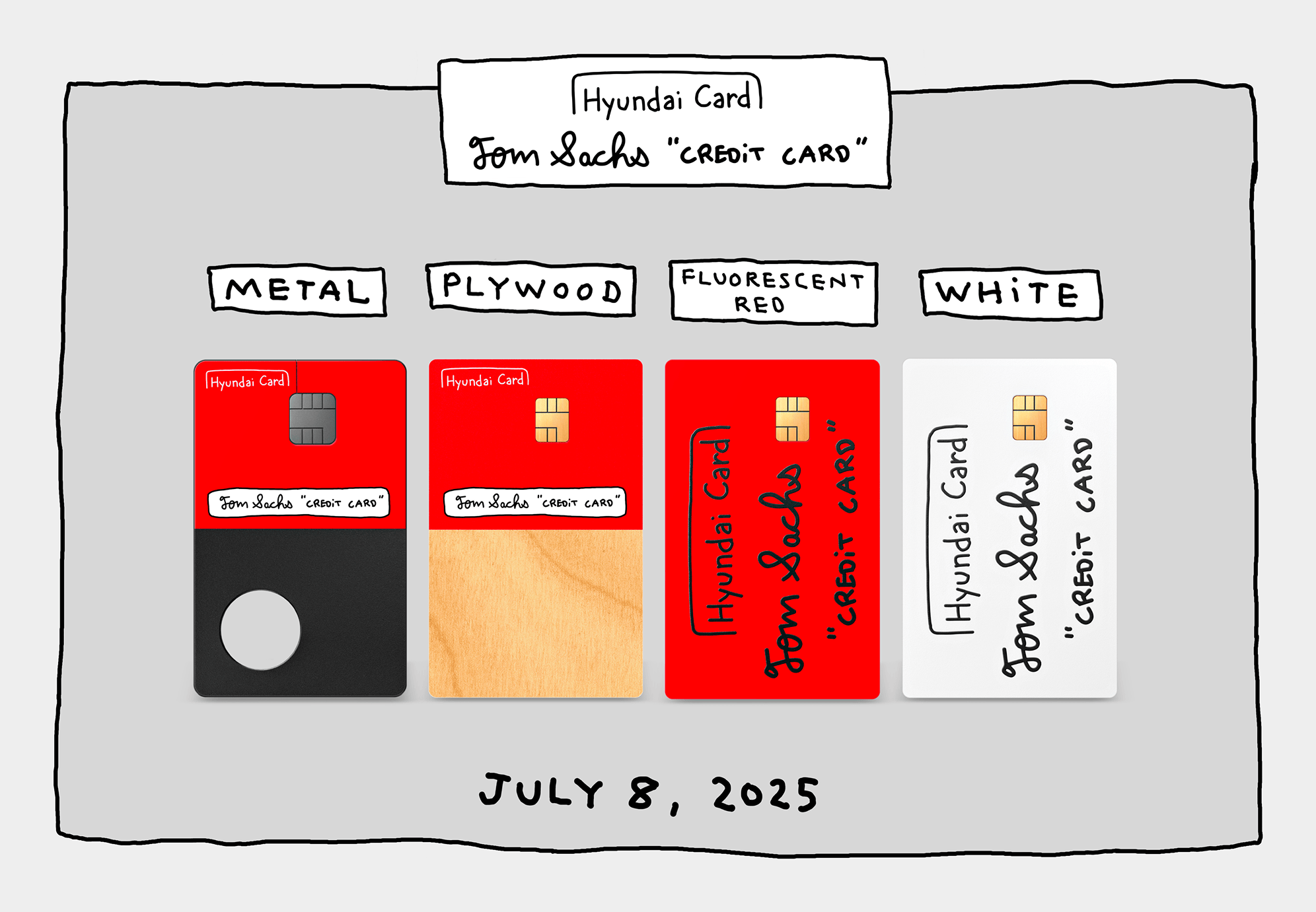 현대카드 Tom Sachs Credit Card