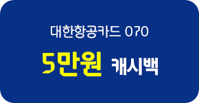 대한항공카드 070 5만원 캐시백